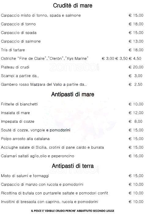 The Coral Menu Menu For The Coral Sesto San Giovanni Milano