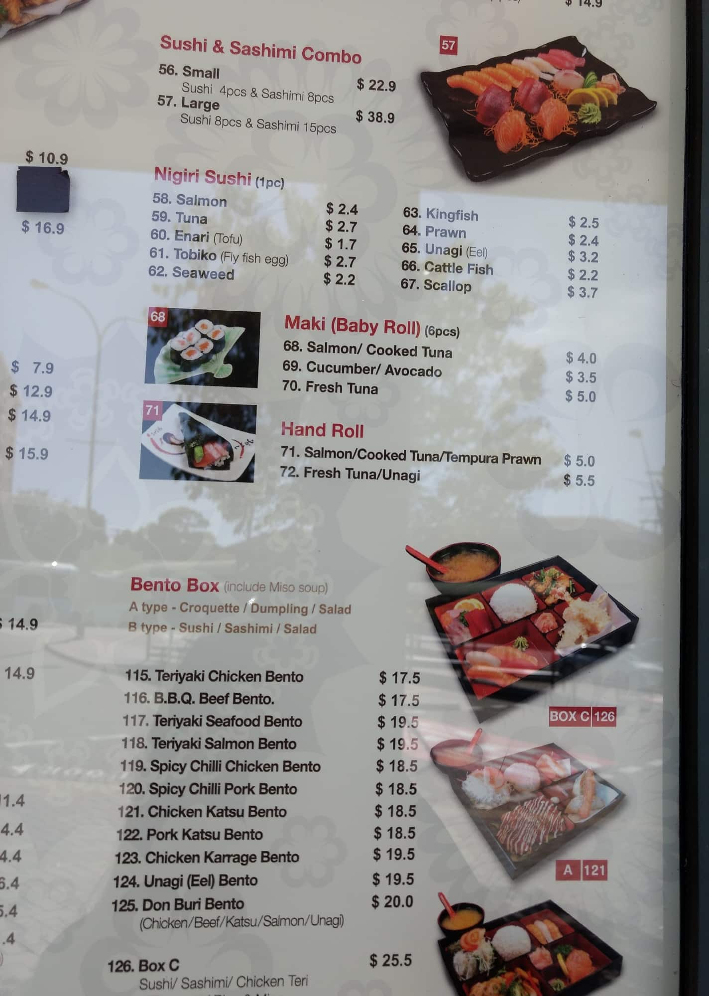 Menu at Yatai Bento West Ryde restaurant, West Ryde