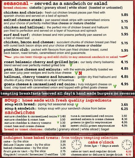 The Post Box menu