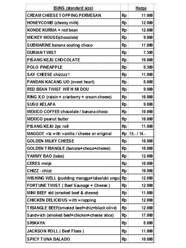 Honey Loaf Menu, Menu for Honey Loaf, Kelapa Gading  