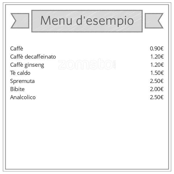 Menu di Bar Gelateria 2012 