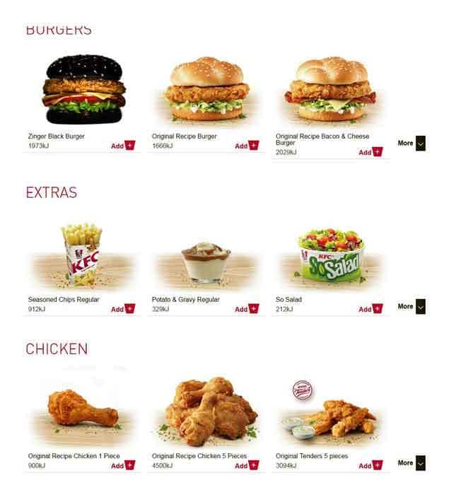 KFC Menu, Menu for KFC, Elizabeth, Adelaide - Urbanspoon/Zomato