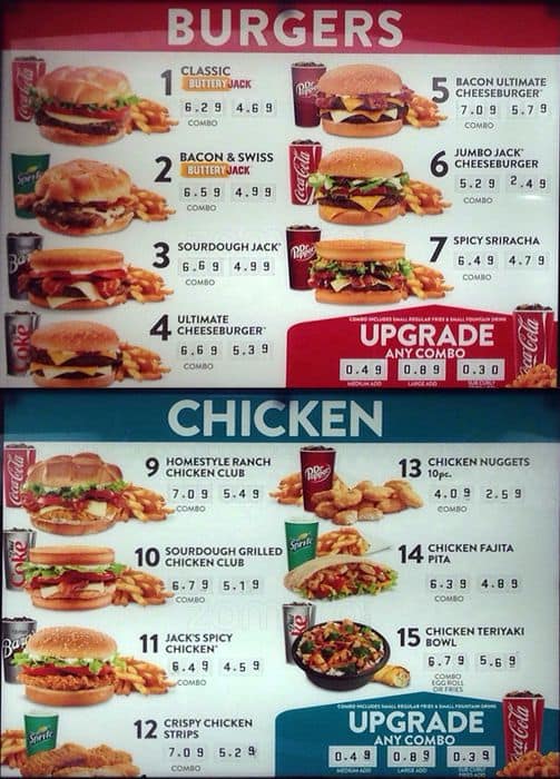 What is on Jack In The Box's menu?