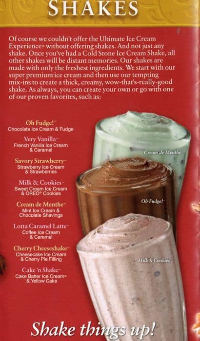 Cold Stone Menu Menu For Cold Stone Northfield Denver Urbanspoon 