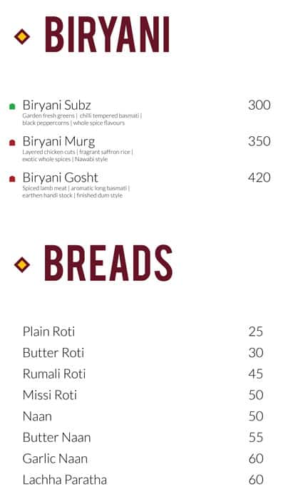 Menu at The Masala Chapter, Gurugram