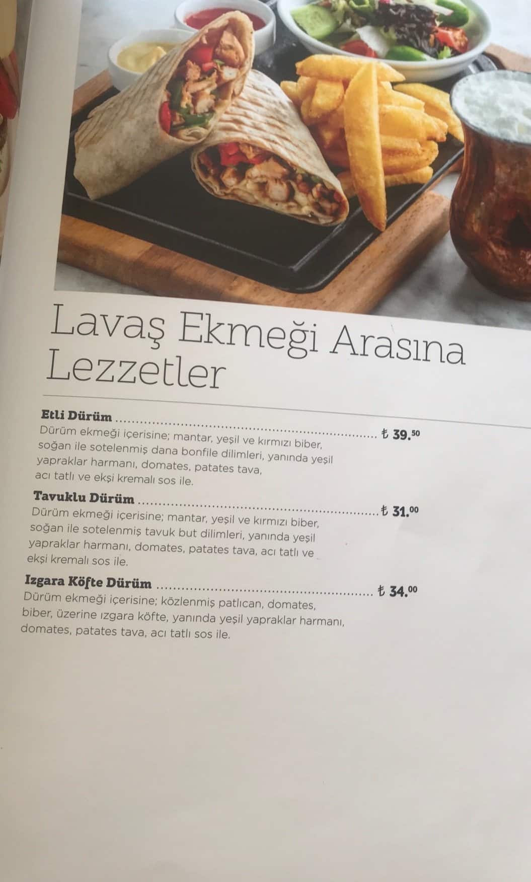 Menu at Mado, Istanbul, Kent Blv. No:2011