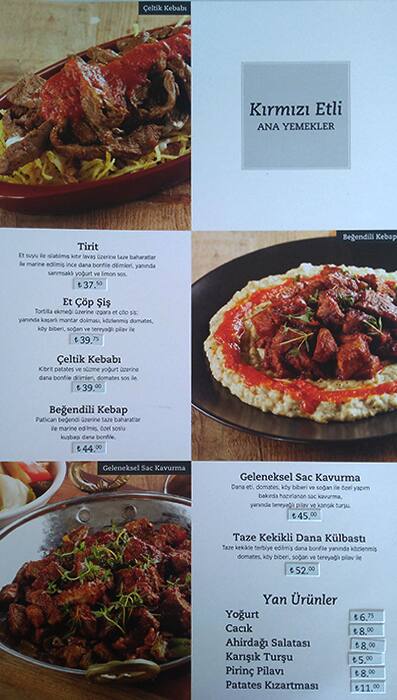 Menu at Mado, Istanbul, Semerkand Line AVM Beylikdüzü