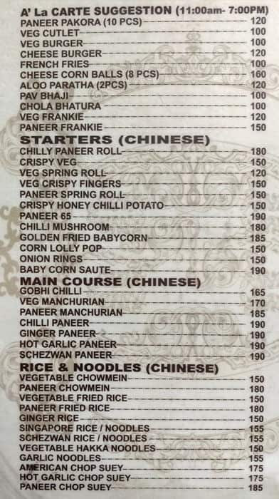 Veg Stew menu
