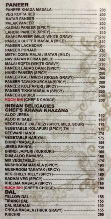 Veg Stew menu