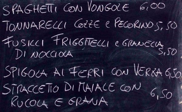 Menu di ReWine 