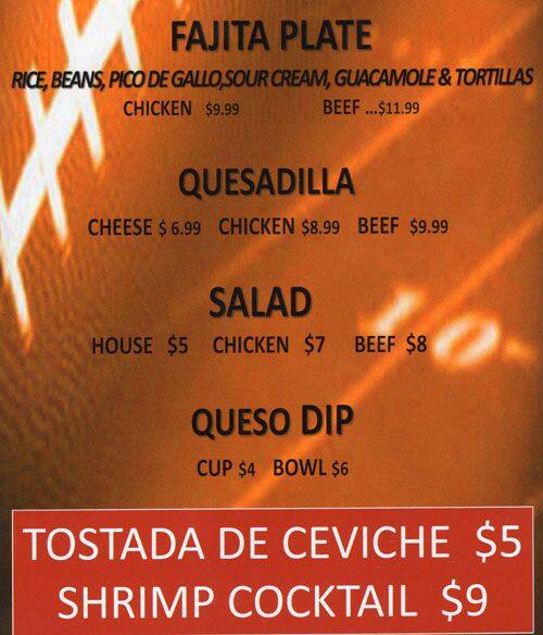 Premier Sports Bar Menu, Menu for Premier Sports Bar, Far North Dallas