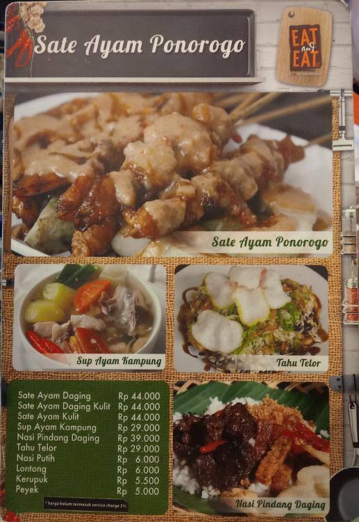 Sate Ayam Ponorogo Nyamleng Menu Zomato Indonesia