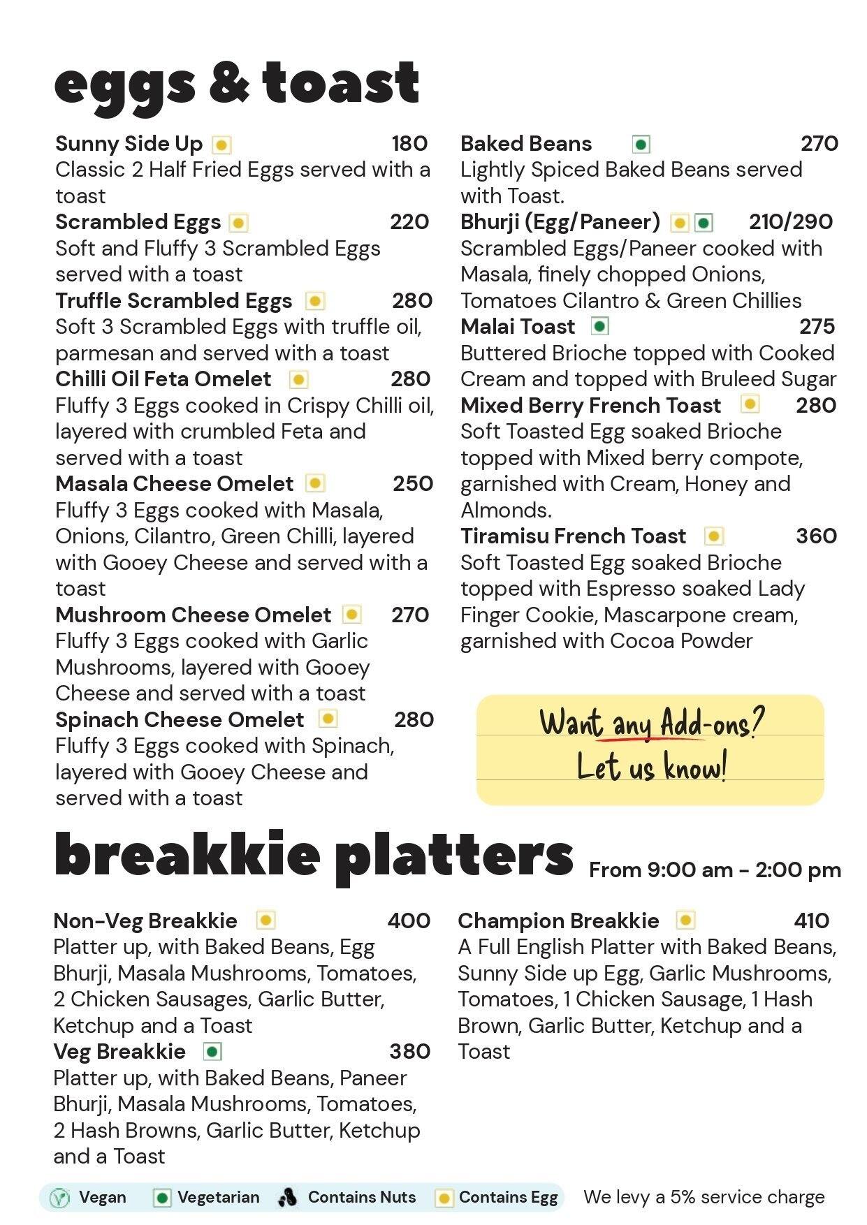 Menu of The Beans Talk Cafe, Viman Nagar, Pune