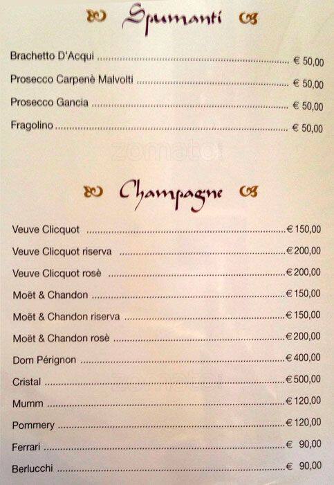 Menu di Le Mille E Una Notte 