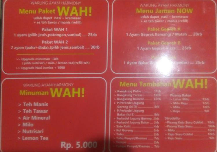 Warung De Harmony Ciumbuleuit Bandung Zomato