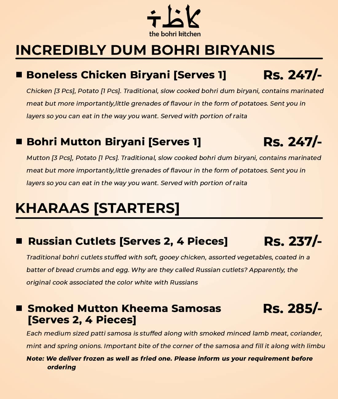 The Bohri Kitchen Menu Menu V Restauracii The Bohri Kitchen Lower Parel Mumbai