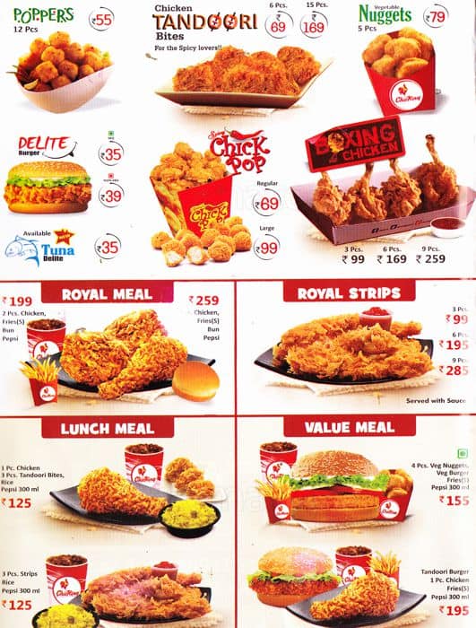 Chicking Menu, Menu podniku Chicking, KS Rao Nagar, Mangalore - Zomato