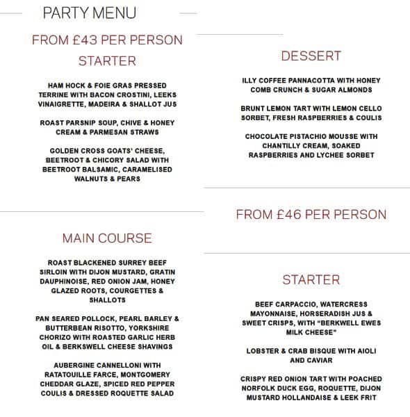 Carta del restaurante Afternoon Tea at The Dilly Piccadilly, Londres