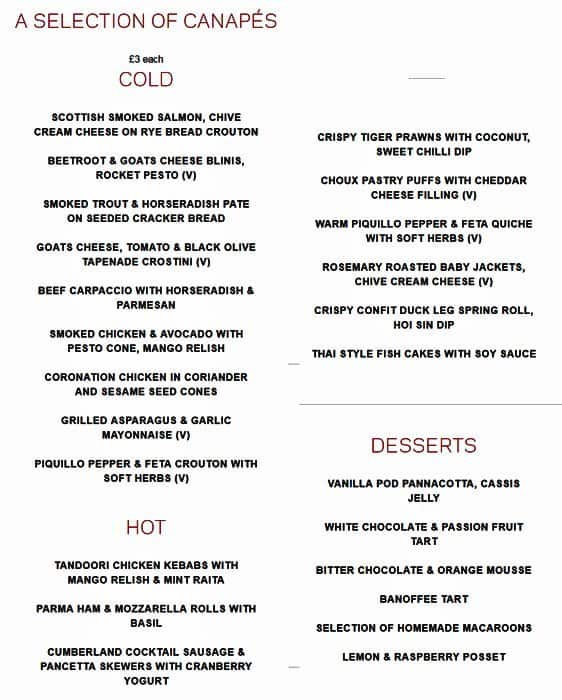 Carta del restaurante Afternoon Tea at The Dilly Piccadilly, Londres