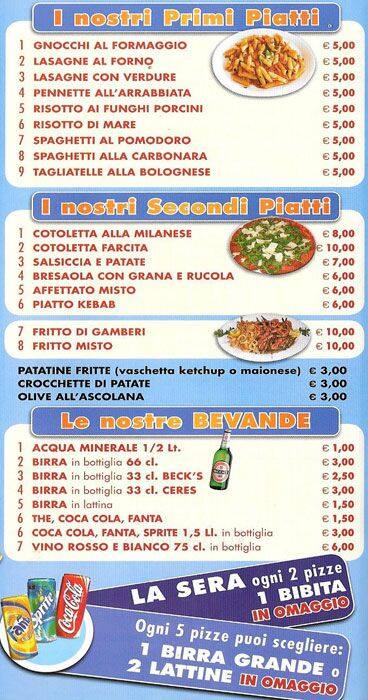 Menu di Pizzeria San Giorgio 2 