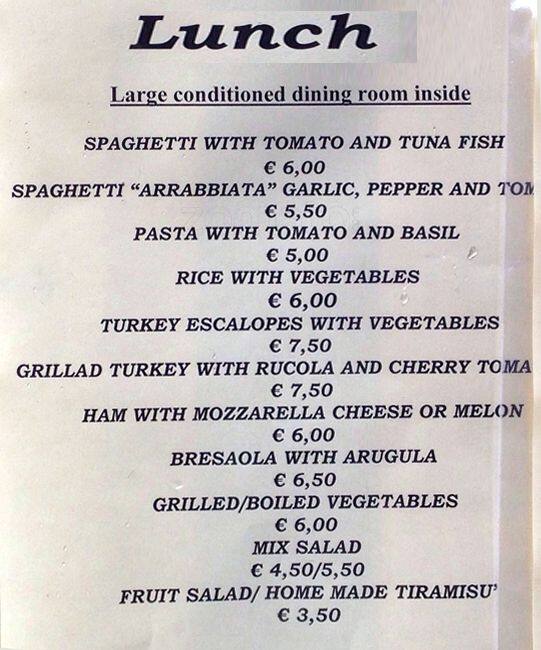 Panificio Pasticceria PALOMBI menu