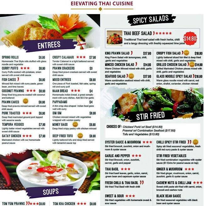 Thai Jasmine Restaurant Menu, Menu for Thai Jasmine Restaurant