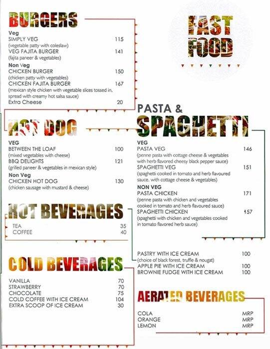 Menu at Hot Breads, Bahour, Cuddalore Pondy Main Road