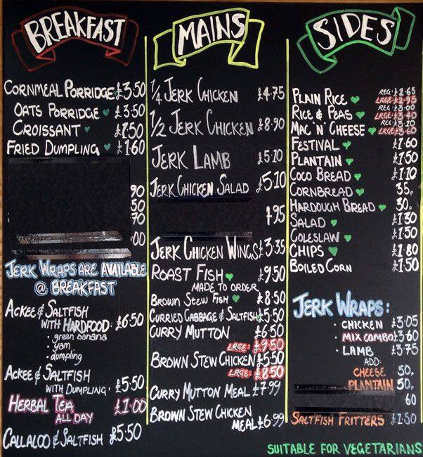 The Wright Jerk Centre Menu, Menu for The Wright Jerk Centre, Wembley