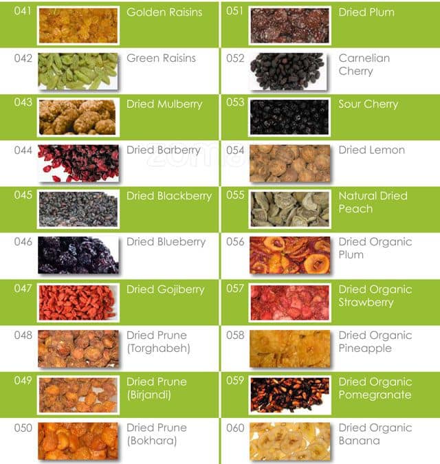 Tavazo menu