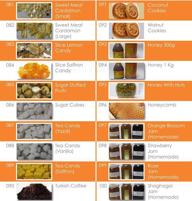 Tavazo menu