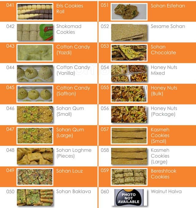 Tavazo menu