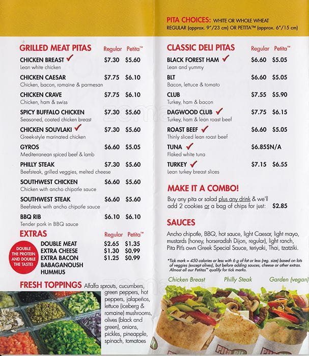 Pita Pit Menu, Menu for Pita Pit, Oakville, Toronto - Urbanspoon/Zomato