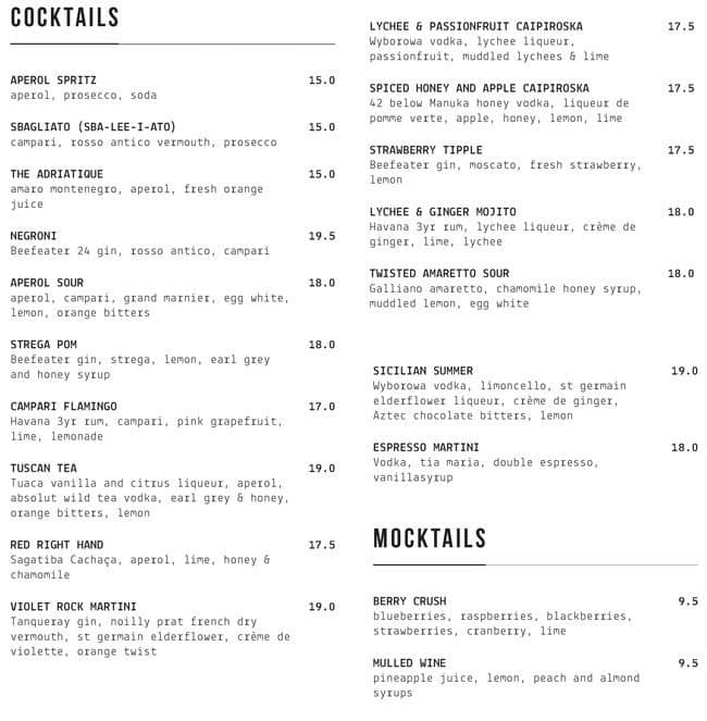 Rococo Menu, Menu for Rococo, Hawthorn, Melbourne - Urbanspoon/Zomato