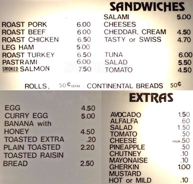 Riverside Deli Menu, Menu for Riverside Deli, CBD, Melbourne