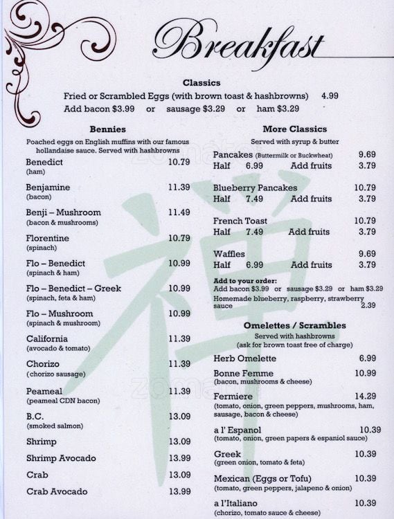 Cafe Zen Menu, Menu for Cafe Zen, Kitsilano, Vancouver Urbanspoon/Zomato