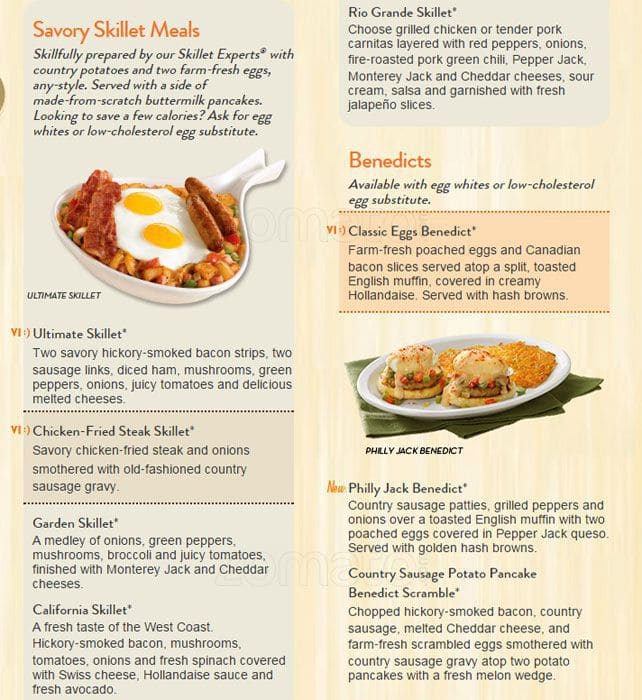 Menu at Village Inn restaurant, Federal Way