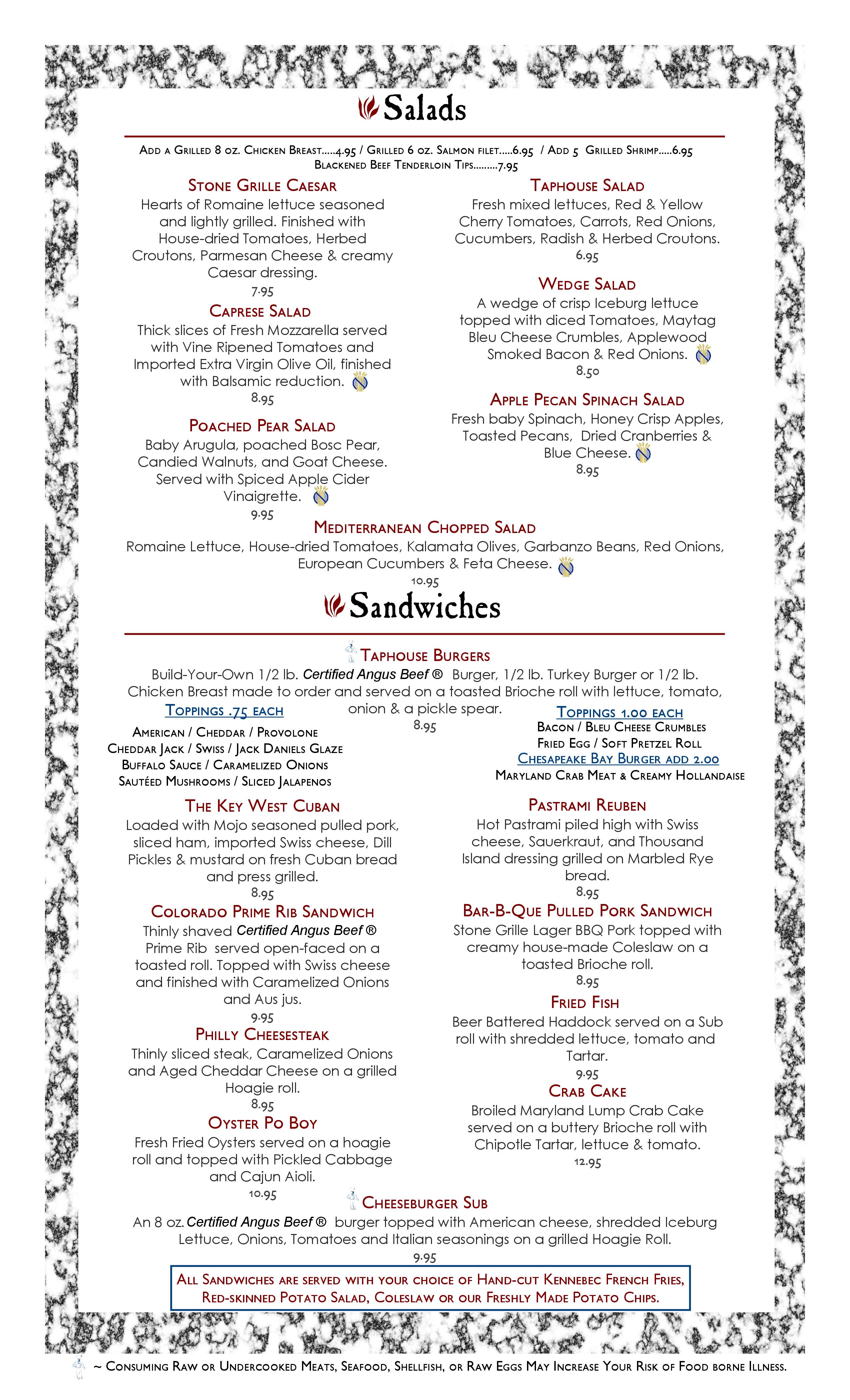 menu-at-stone-grille-taphouse-pub-bar-york