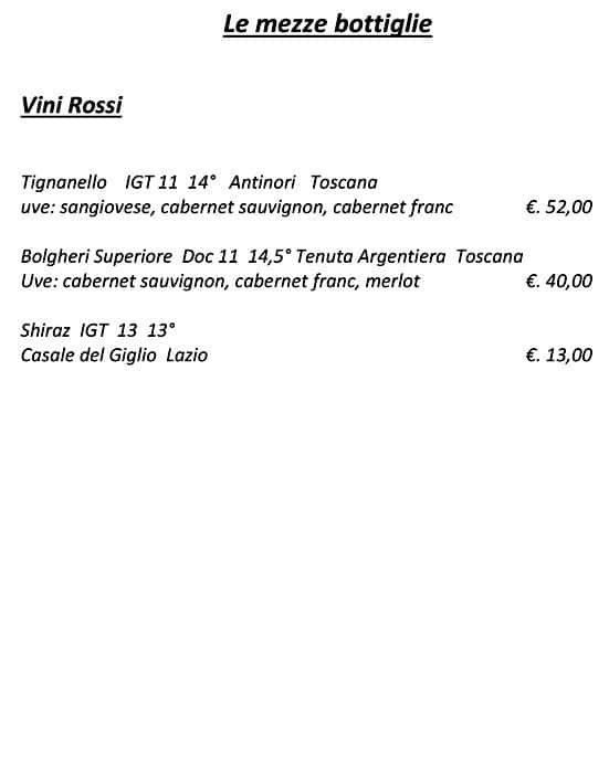 Menu di Fungo Bistrò 