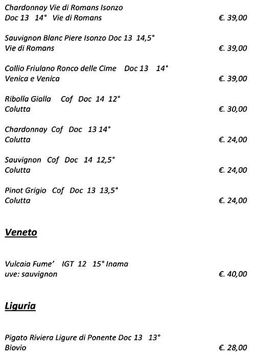 Menu di Fungo Bistrò 