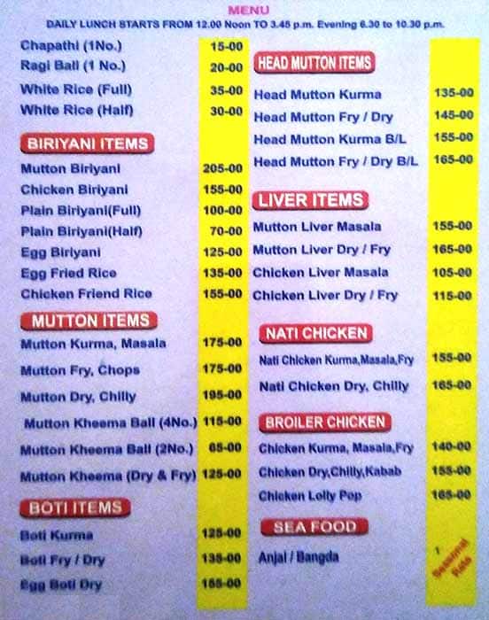 Akshata Nati Style menu