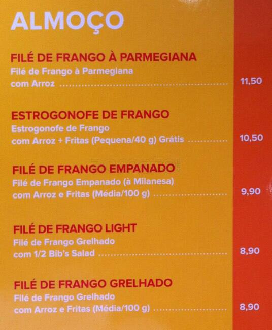 Habib's Taguatinga Shopping cardápio