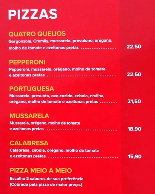 Habib's Taguatinga Shopping cardápio