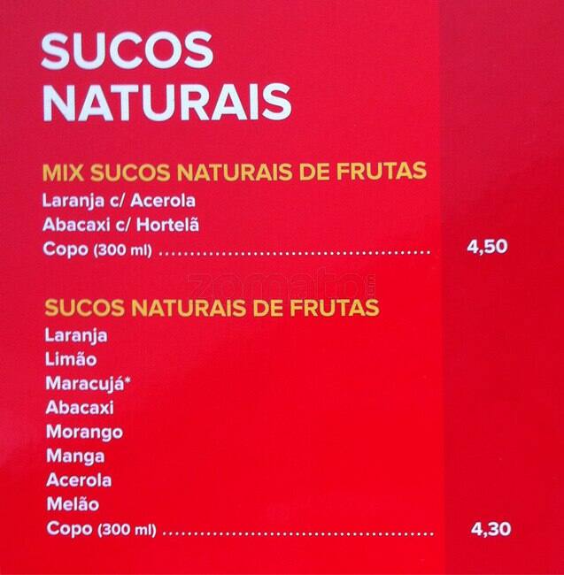 Habib's Taguatinga Shopping cardápio