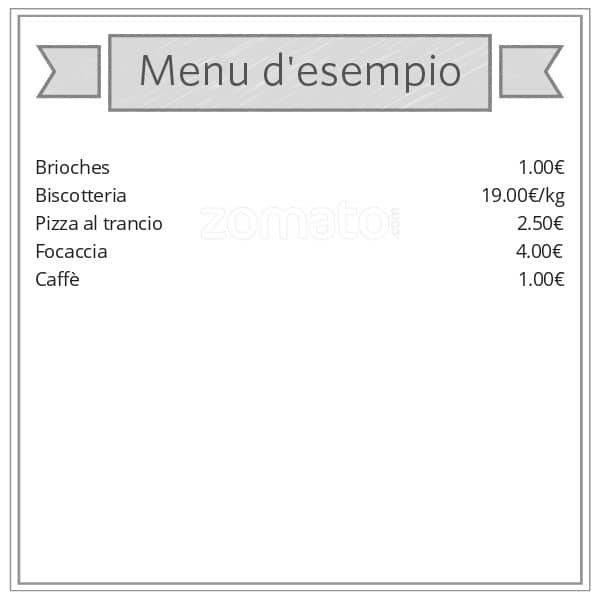 Menu di Dolcesalato Pancaffè 