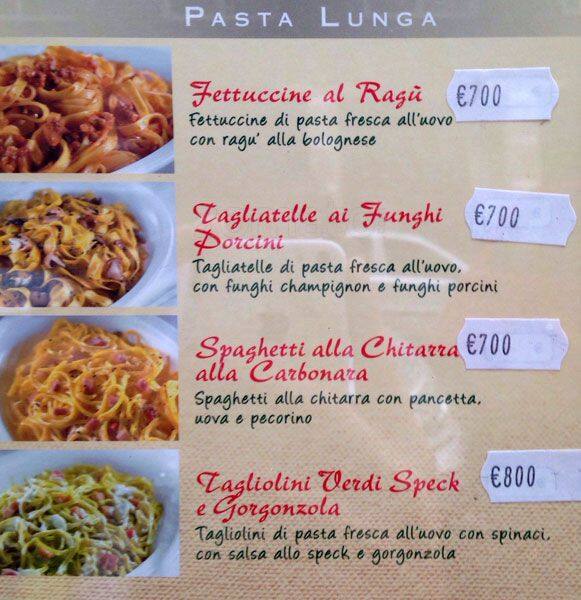 Menu di Fashion Caffè 