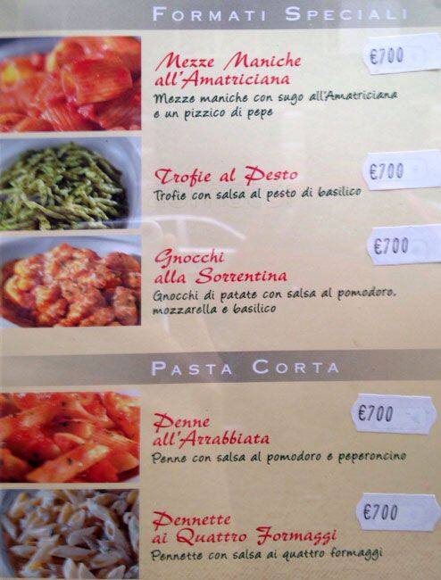 Menu di Fashion Caffè 