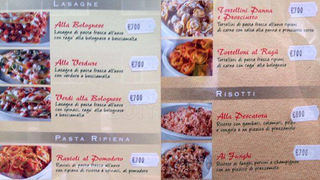 Menu di Fashion Caffè 