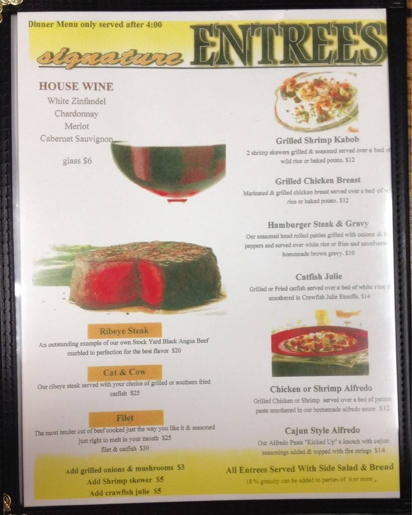 Menu at Rivals pub & bar, Greenville, MS1