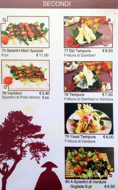Menu di Citta' del Cielo 