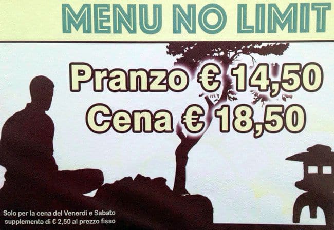 Menu di Citta' del Cielo 